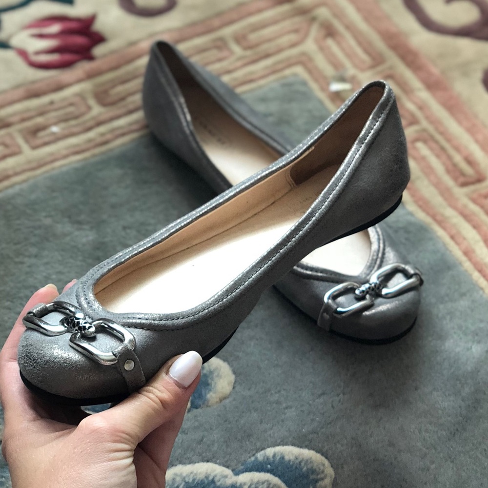 Coach silver flats